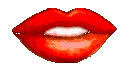 Animated GIF of kissing lips
