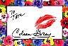Coleen Gray signed lip print
