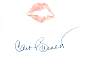 Carol Burnett signed lip print. First set