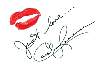Carol Lawrance signed lip print