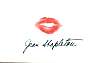 Jean Stapleton signed lip print
