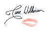 June "The Body" Wilkinson, signed lip print