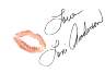 Loni Anderson signed lip print