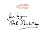 Melissa Manchester signed lip print
