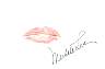 Michele Lee signed lip print