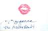 Morganna signed lip print; The Kissing Bandit