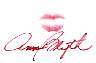 Ann Blyth signed lip print