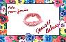 Carroll Baker signed & personalized lip print