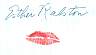 Esther Ralston signed lip print