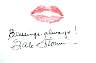 Gale Storm signed lip print