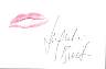 Jacqueline Bisset signed lip print