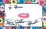 Penny Singleton signed lip print. Kissed and signed at the Hollywood Collector Show April 8th, 2001