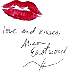 Alison Eastwood signed lip print. From charity auction on Yahoo.