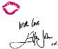 Elton John signed lip print. From Yahoo charity auction.
