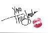 Traci Lords signed lip print. I have one, thought you;d like to see another