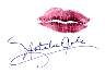 Natalie Cole signed lip print