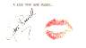 Jane Russell signed lip print