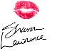 Sharon Lawrence signed lip print