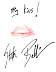 Stephen Baldwin signed lip print